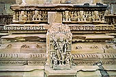 Khajuraho - Visvanatha temple, the basement moulding with elephant frieze 